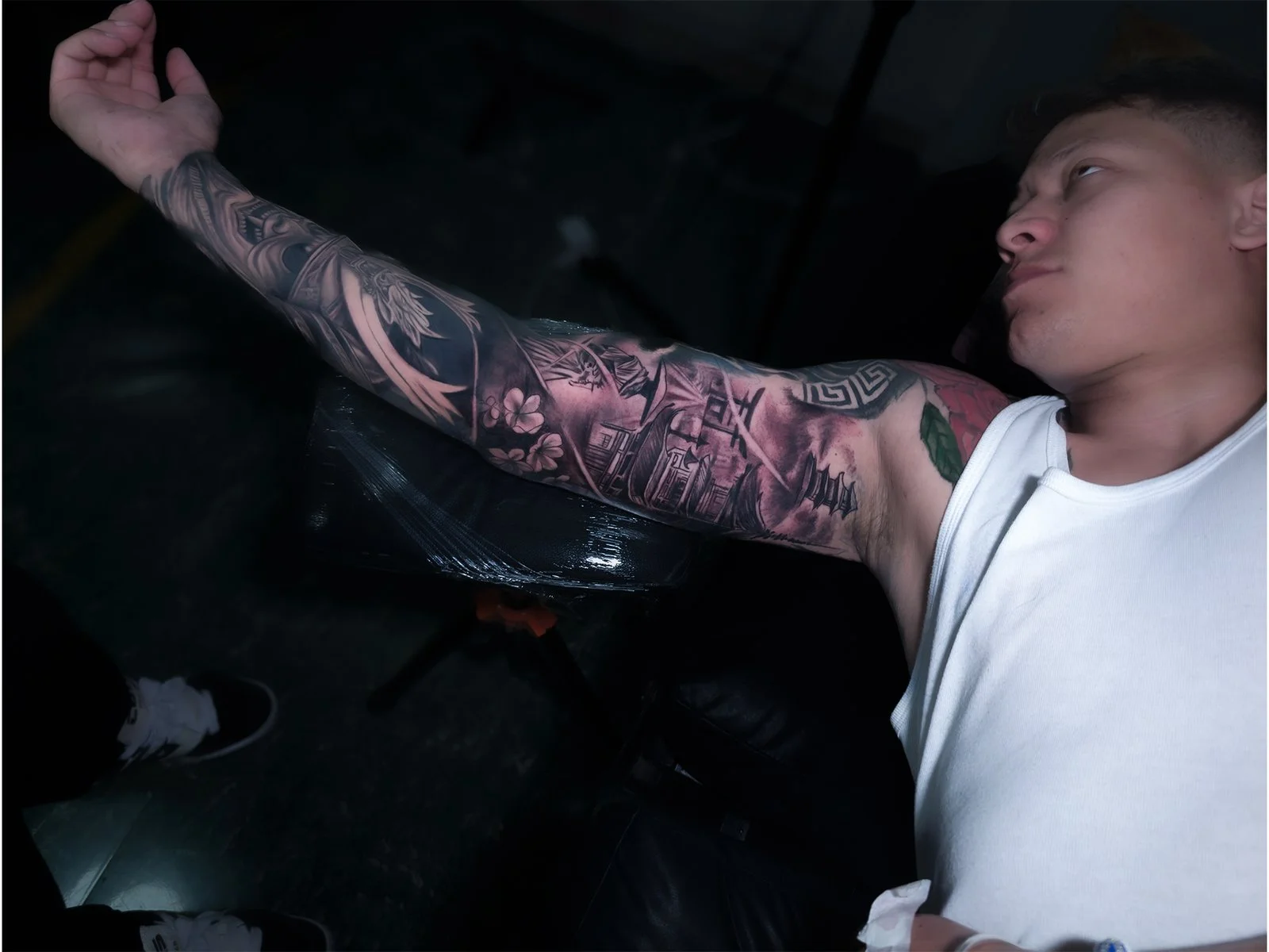 Composición de brazo, trabajo de Inkxa Tattoo Studio